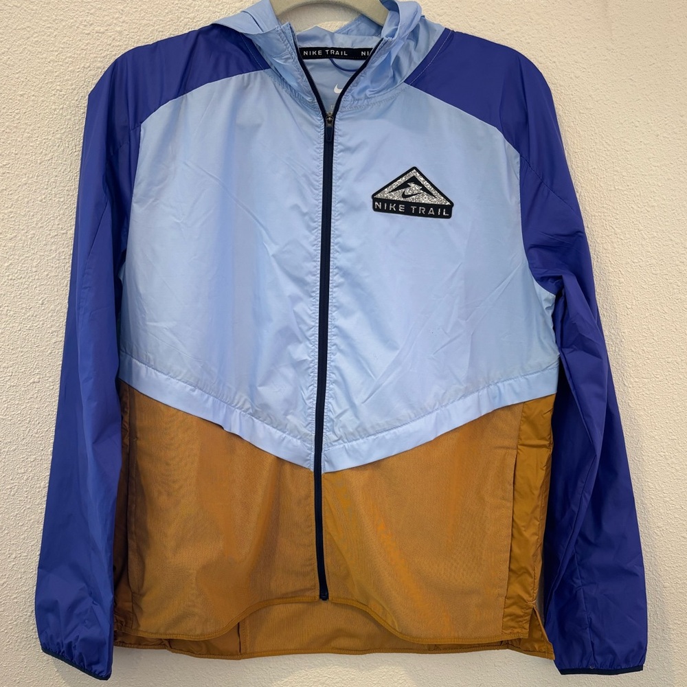Nike Trail Storm Fit Windbreaker Mesh Gold Purple Women’s Medium